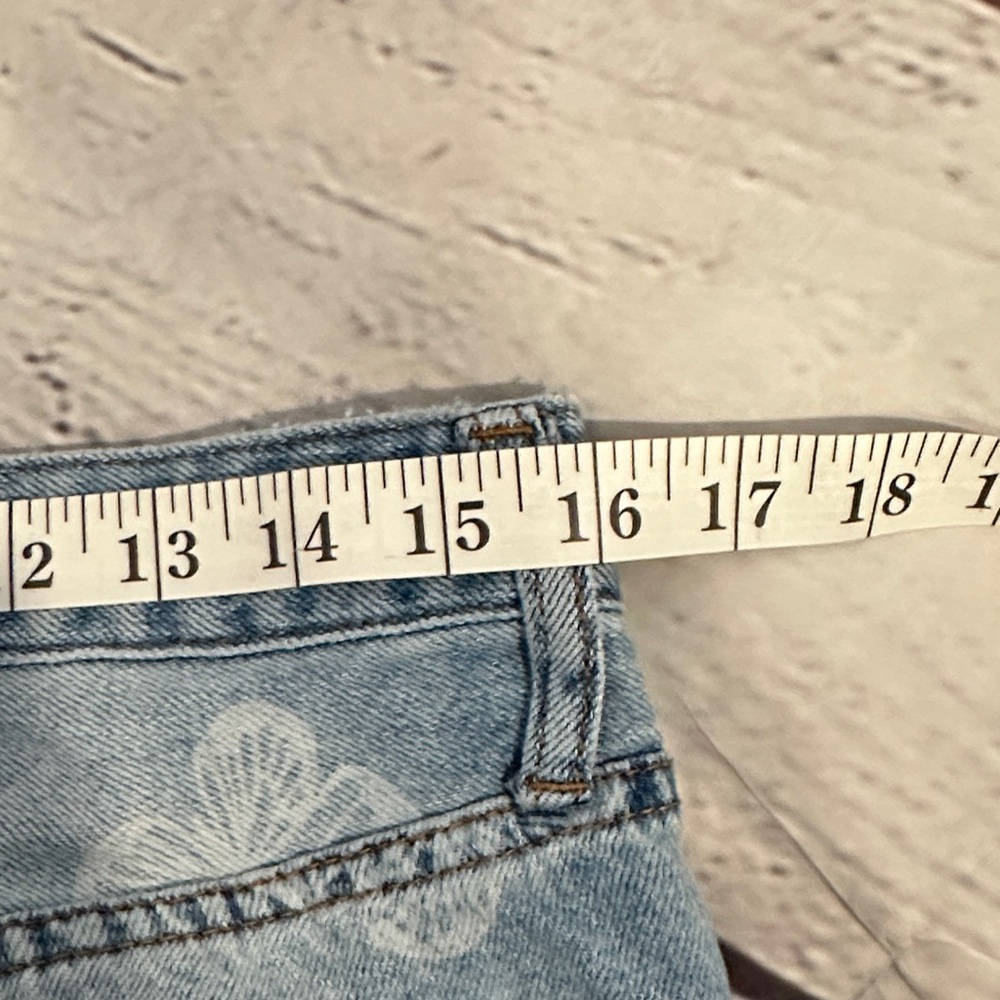 S.O.N.G Butterfly Pattern Light Blue Jeans ankle length - Picture 6 of 7